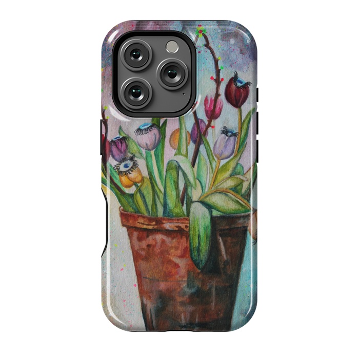 iPhone 16 Pro StrongFit Flores Galácticas by AlienArte 