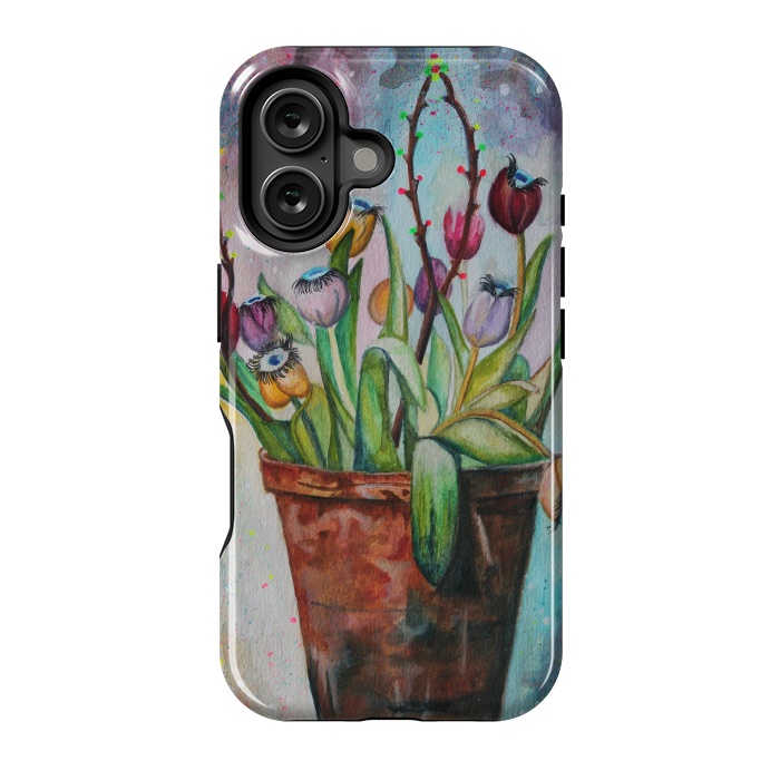 iPhone 16 StrongFit Flores Galácticas by AlienArte 