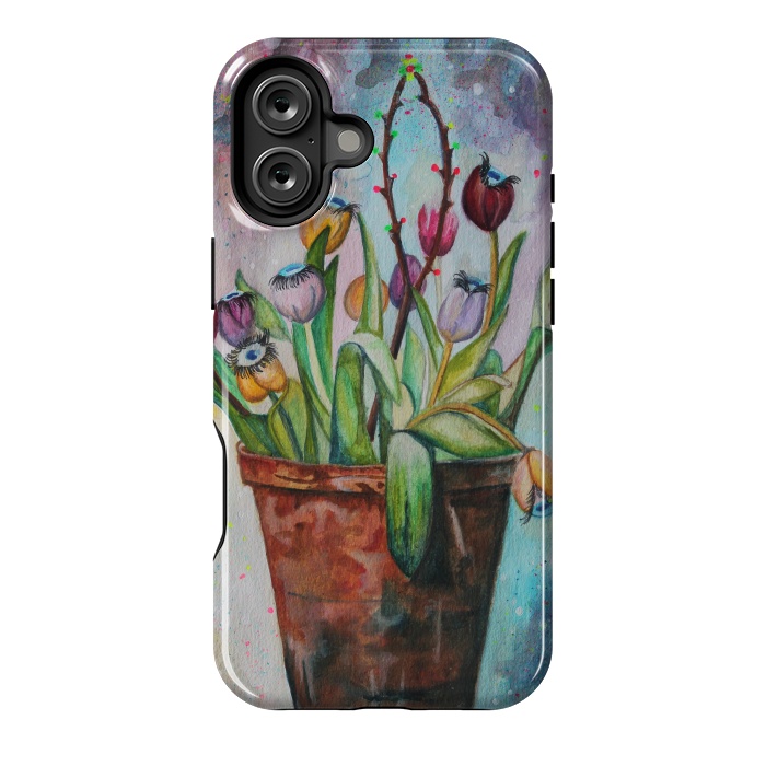 iPhone 16 Plus StrongFit Flores Galácticas by AlienArte 