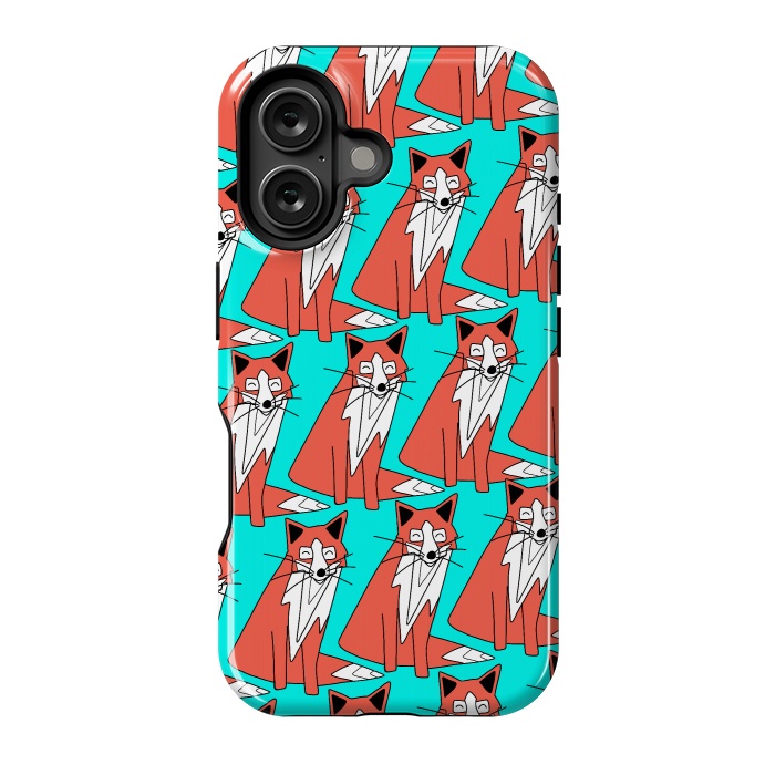 iPhone 16 StrongFit Fox pattern by Steve Wade (Swade)