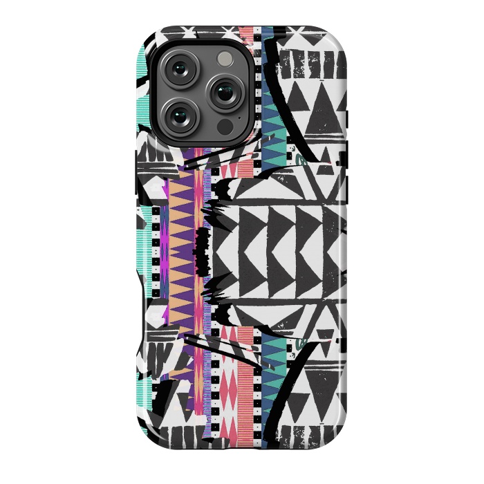 iPhone 16 Pro Max StrongFit Colourful African inspired ethnic print by Oana 