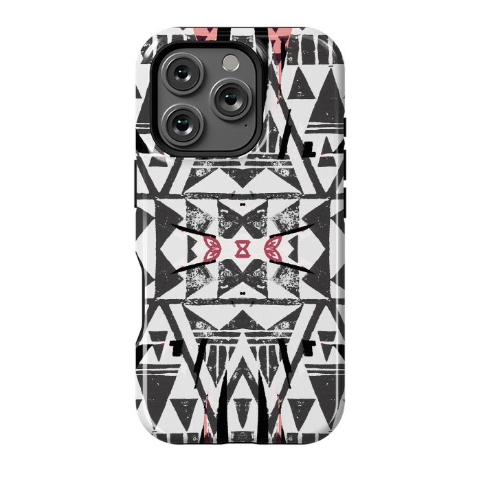 iPhone 16 Pro StrongFit Ethnic tribal triangles by Oana 