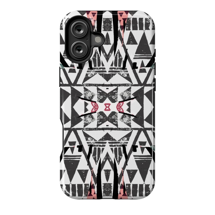 iPhone 16 Plus StrongFit Ethnic tribal triangles by Oana 