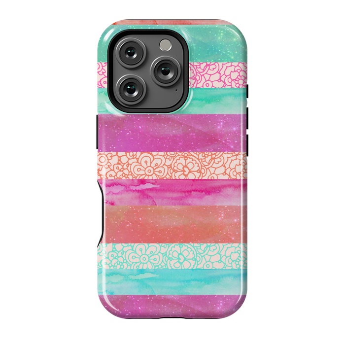 iPhone 16 Pro StrongFit Tropical Stripes by Tangerine-Tane