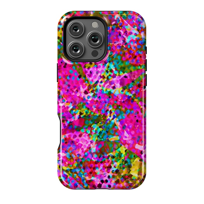 iPhone 16 Pro Max StrongFit Floral Abstract Stained Glass G548 by Medusa GraphicArt