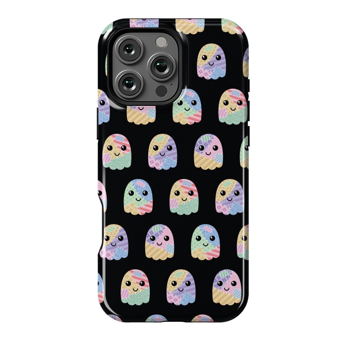 iPhone 16 Pro Max StrongFit Patchwork ghost pattern by Laura Nagel