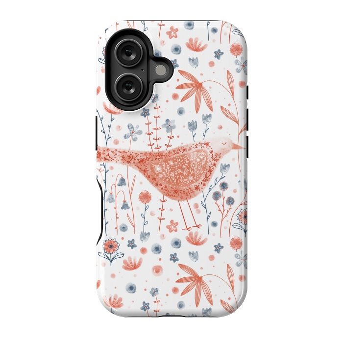 iPhone 16 StrongFit Apricot Bird by Nic Squirrell