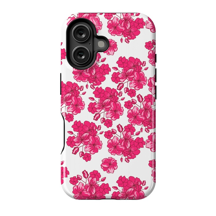 iPhone 16 StrongFit pink floral print 2 by MALLIKA