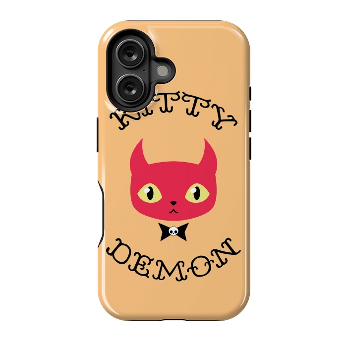 iPhone 16 StrongFit Kitty demon by Laura Nagel