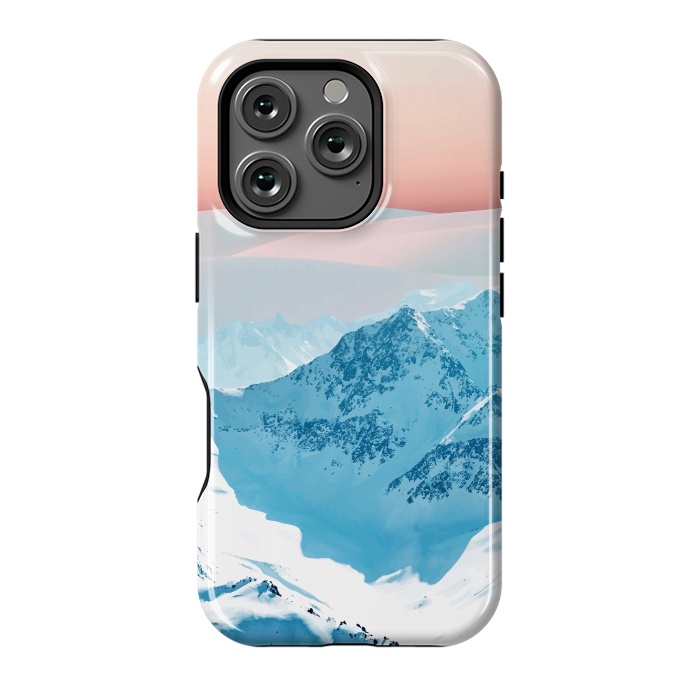 iPhone 16 Pro StrongFit Snow & Blush Horizon by Uma Prabhakar Gokhale