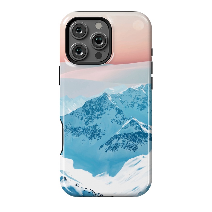 iPhone 16 Pro Max StrongFit Snow & Blush Horizon by Uma Prabhakar Gokhale