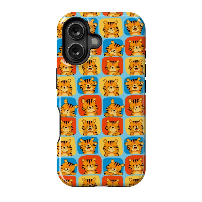 iPhone 16 StrongFit CUTE TIGER PATTERN by MALLIKA