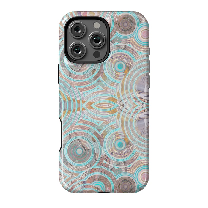 iPhone 16 Pro Max StrongFit Pastel playful African inspired circle sketch pattern by Oana 