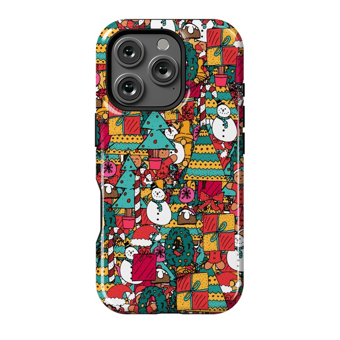 iPhone 16 Pro StrongFit Festive Christmas Pattern by Steve Wade (Swade)