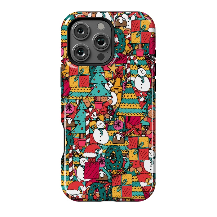 iPhone 16 Pro Max StrongFit Festive Christmas Pattern by Steve Wade (Swade)