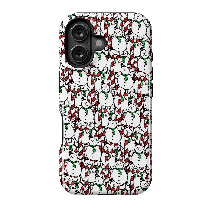 iPhone 16 StrongFit Snowman pattern by Steve Wade (Swade)