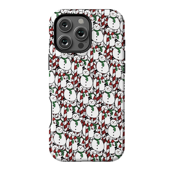 iPhone 16 Pro Max StrongFit Snowman pattern by Steve Wade (Swade)