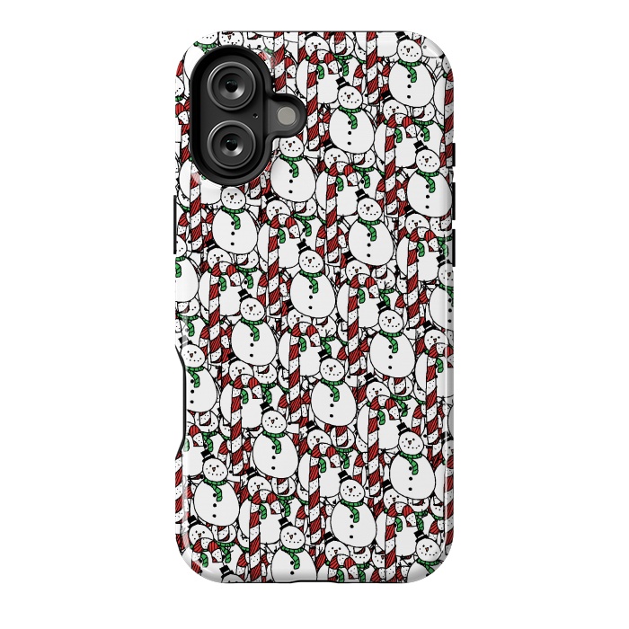 iPhone 16 Plus StrongFit Snowman pattern by Steve Wade (Swade)