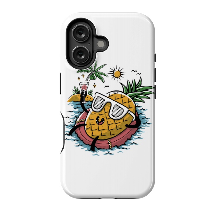 iPhone 16 StrongFit Pineapple Relaxing by Afif Quilimo