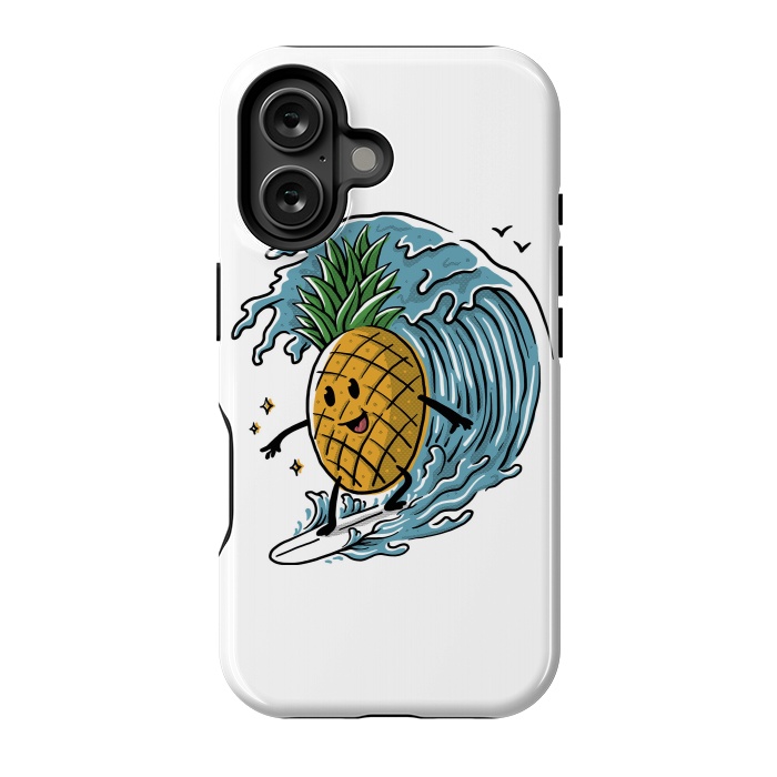 iPhone 16 StrongFit Pineapple Surfing by Afif Quilimo