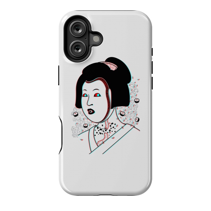 iPhone 16 Plus StrongFit Psychedelic Geisha by Pigboom