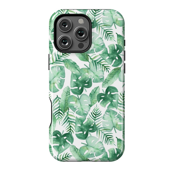 iPhone 16 Pro Max StrongFit Tropical Jungle on White by Tangerine-Tane