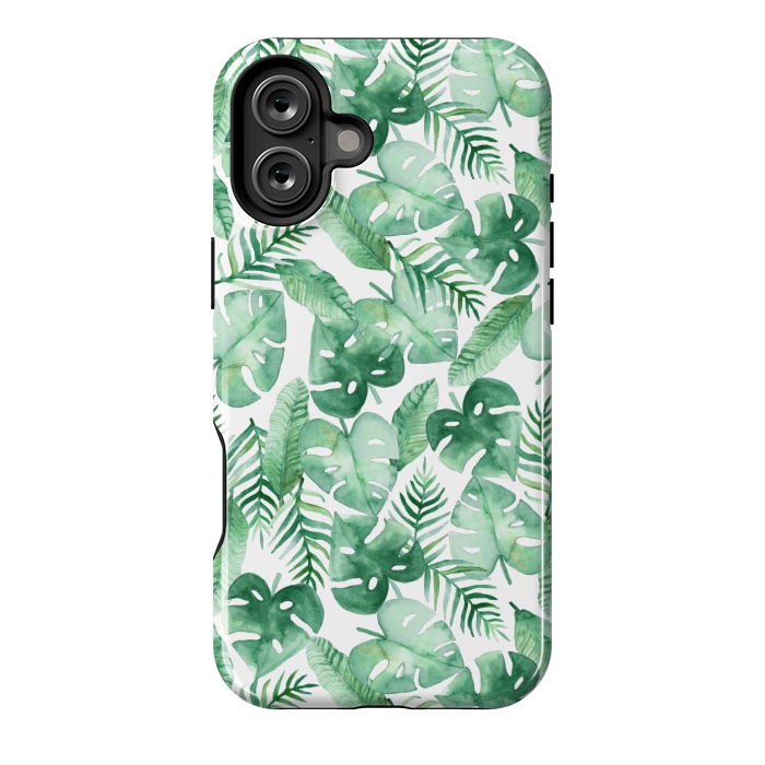 iPhone 16 Plus StrongFit Tropical Jungle on White by Tangerine-Tane