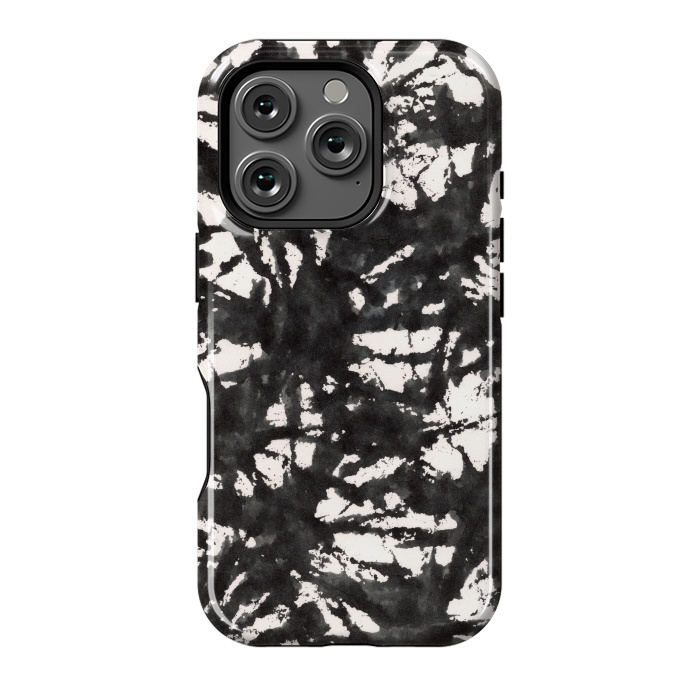 iPhone 16 Pro StrongFit Black Watercolor Stamp by Hanny Agustine