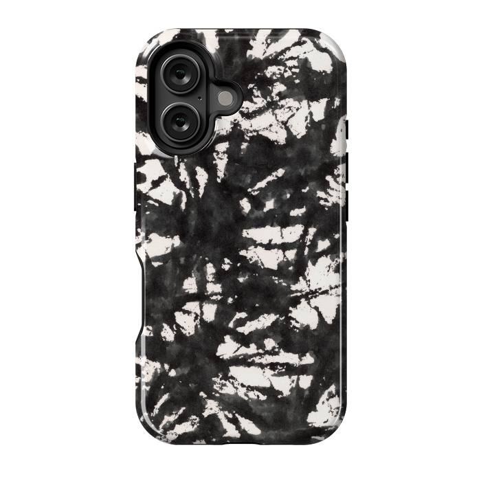 iPhone 16 StrongFit Black Watercolor Stamp by Hanny Agustine