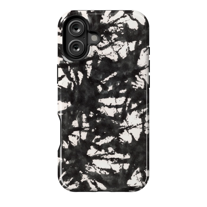 iPhone 16 Plus StrongFit Black Watercolor Stamp by Hanny Agustine