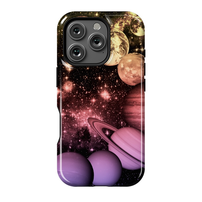 iPhone 16 Pro StrongFit Pastel gradient Solar System space art by Oana 