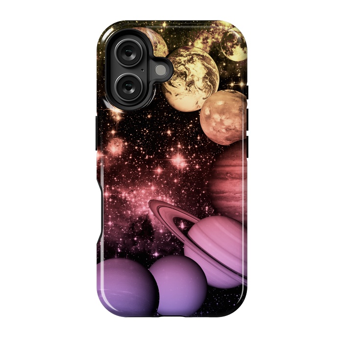 iPhone 16 StrongFit Pastel gradient Solar System space art by Oana 