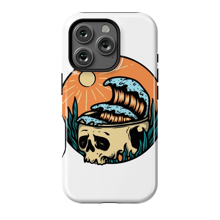 iPhone 16 Pro StrongFit Skull & Wave by Afif Quilimo