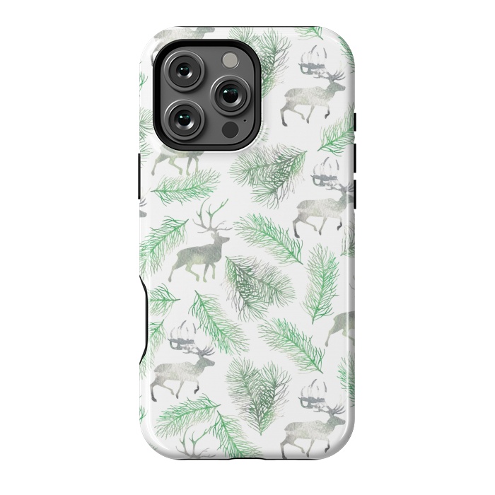 iPhone 16 Pro Max StrongFit Deer and pine branches by Julia Badeeva