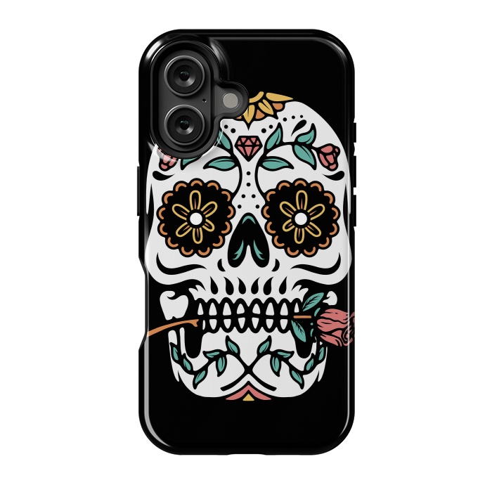 iPhone 16 StrongFit Mexican Skull by Afif Quilimo