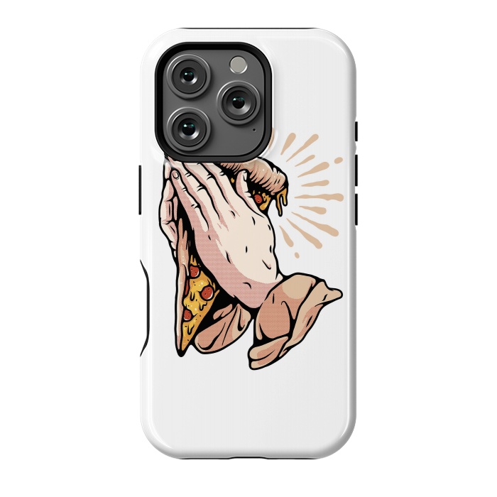 iPhone 16 Pro StrongFit Pray for Pizza by Afif Quilimo