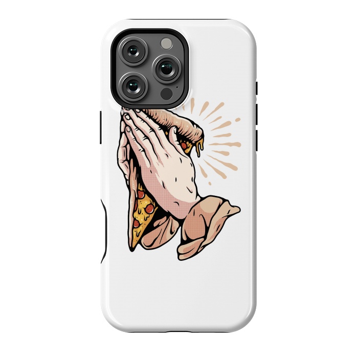 iPhone 16 Pro Max StrongFit Pray for Pizza by Afif Quilimo