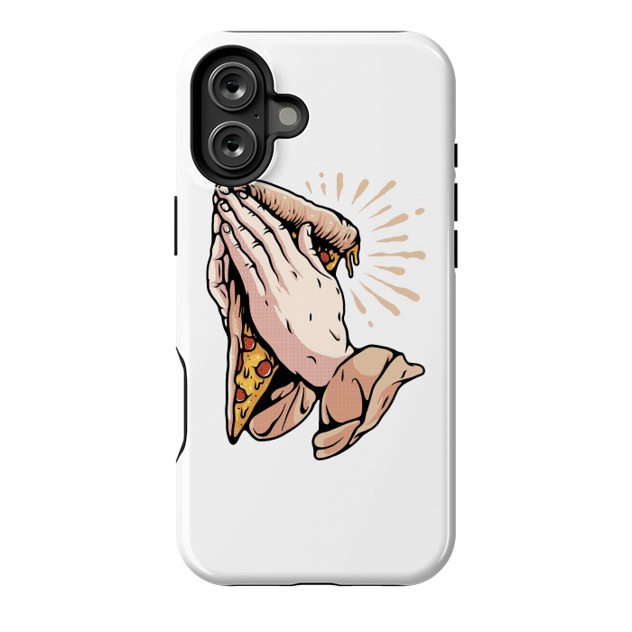 iPhone 16 Plus StrongFit Pray for Pizza by Afif Quilimo