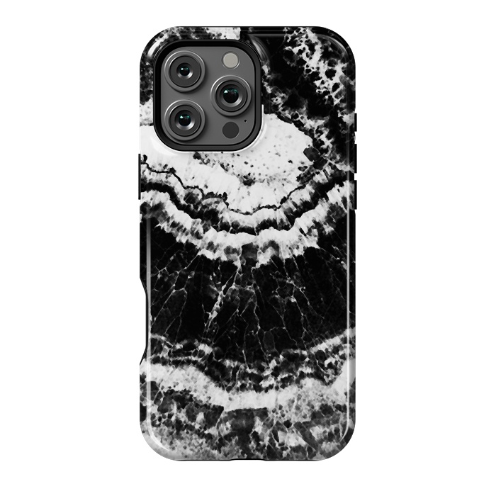 iPhone 16 Pro Max StrongFit Dark geode marble etxture by Oana 