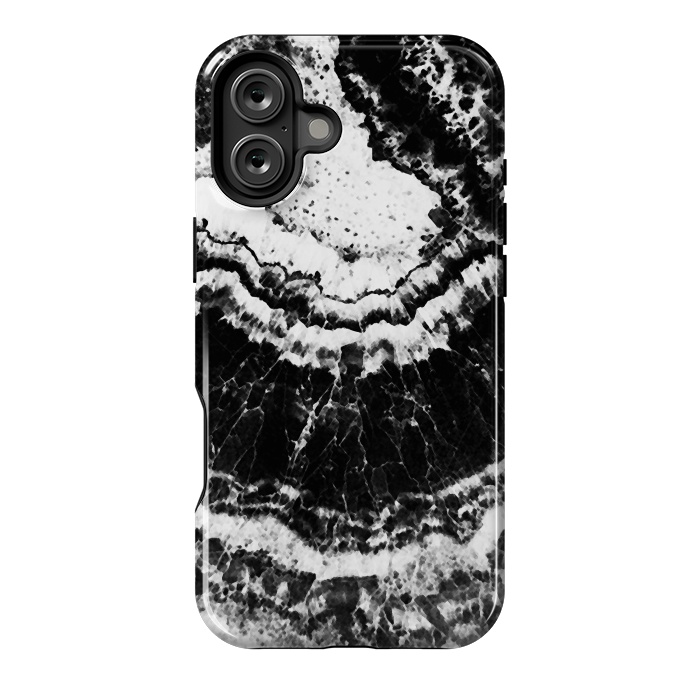 iPhone 16 Plus StrongFit Dark geode marble etxture by Oana 