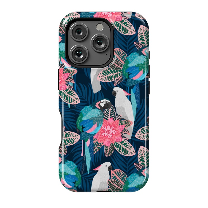 iPhone 16 Pro StrongFit Tropical birds by Julia Badeeva