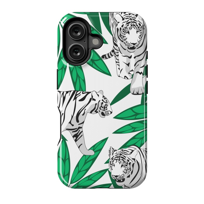 iPhone 16 StrongFit White tigers by Julia Badeeva