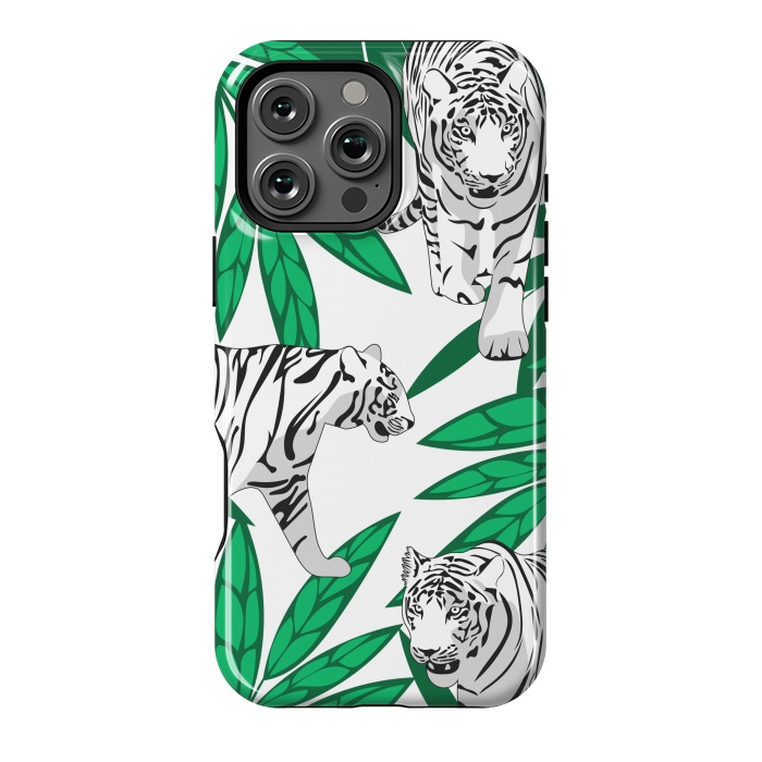 iPhone 16 Pro Max StrongFit White tigers by Julia Badeeva