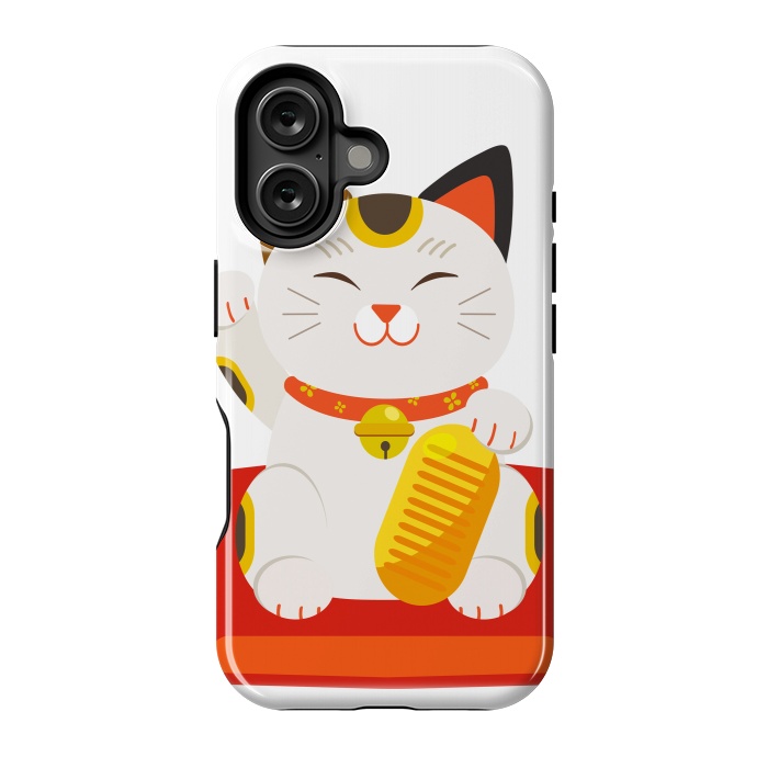 iPhone 16 StrongFit lucky cat by haroulita