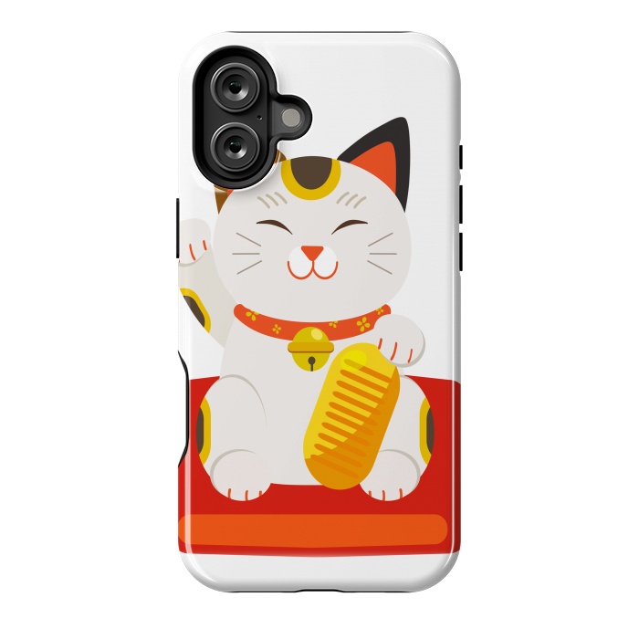 iPhone 16 Plus StrongFit lucky cat by haroulita