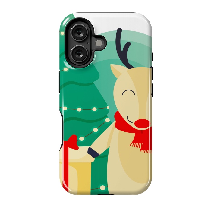 iPhone 16 StrongFit happy reindeer by haroulita