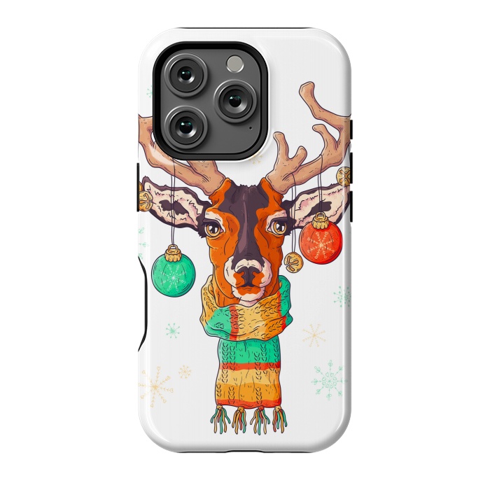 iPhone 16 Pro StrongFit christmas reindeer by haroulita