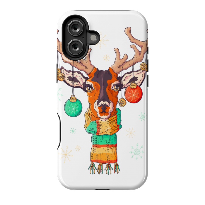 iPhone 16 Plus StrongFit christmas reindeer by haroulita