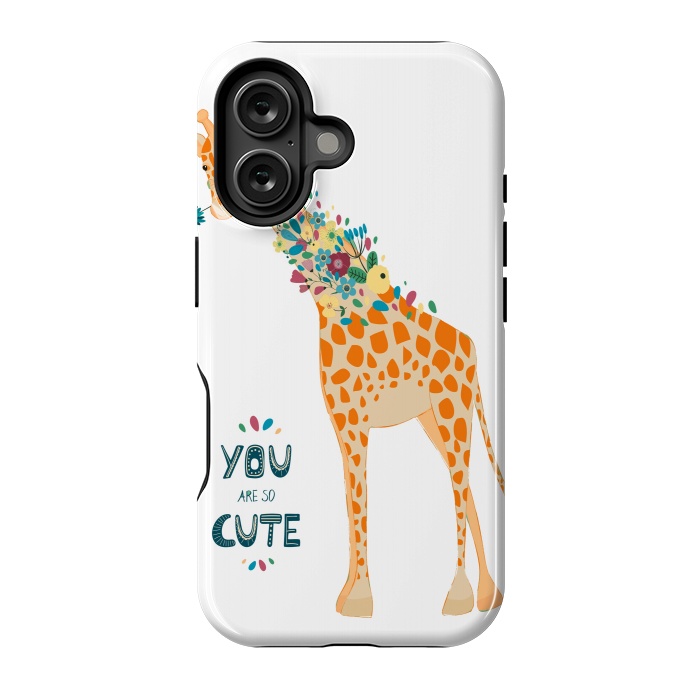 iPhone 16 StrongFit cute giraffe by haroulita