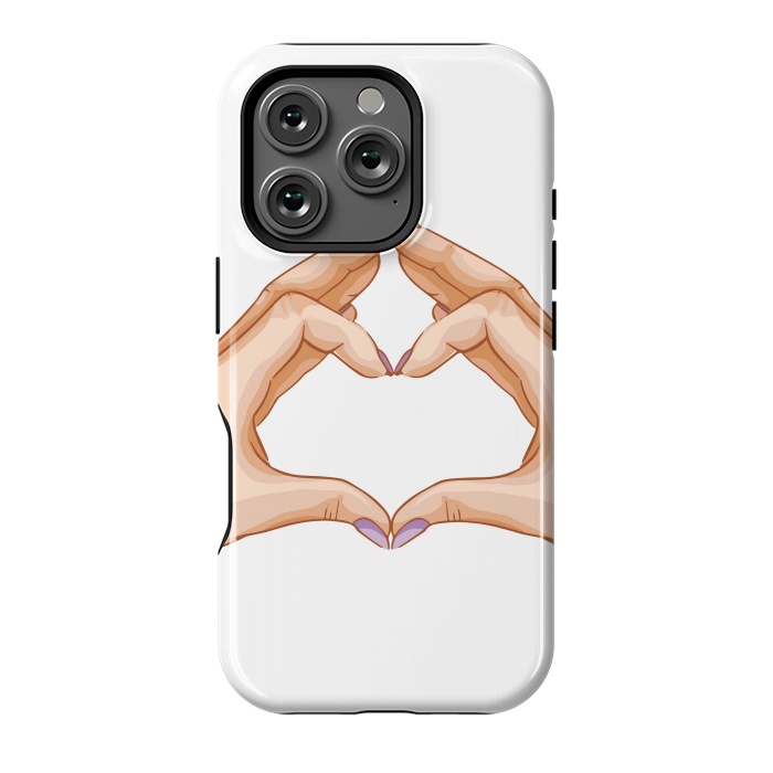 iPhone 16 Pro StrongFit heart hand  by haroulita